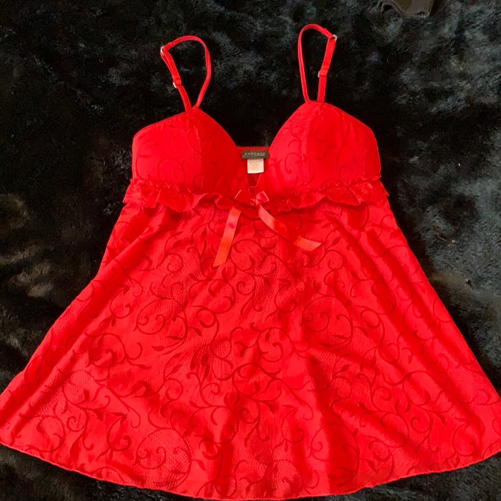 Red lingerie with beading
